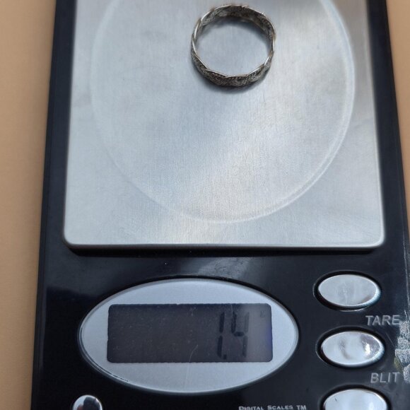 Size 6 Sterling Silver Braided Rustic Handmade Band Ring A5433 - Picture 7 of 7